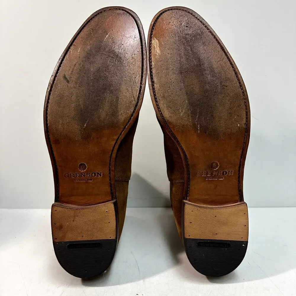 NEW HEELS Grenson Declan Chelsea Boots Snuff Suede Goodyear UK 10.5 F US 11.5 D